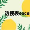 透視表excel透視表怎么做（胸透怎么做）