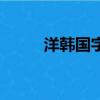 洋韓國字怎么寫（韓國字怎么寫）