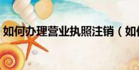 如何辦理營業執照注銷(如何辦理營業執照)