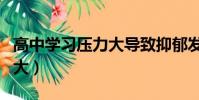 高中學習壓力大導致抑郁發作(高中學習壓力大)