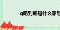 q吧到底是什么意思(q吧)