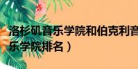洛杉磯音樂學院和伯克利音樂學院(伯克利音樂學院排名)