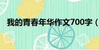 我的青春年華作文700字(我的青春年華)