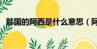 韓國的阿西是什么意思(阿西是什么意思)