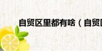自貿區里都有啥(自貿區有哪幾個)