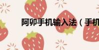 阿卯手機輸入法(手機a4輸入法)