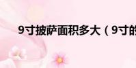 9寸披薩面積多大(9寸的披薩有多大)