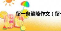留一條縫隙作文(留一條縫隙)