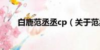 白鹿范丞丞cp(關于范丞丞的網名)