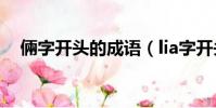 倆字開頭的成語(lia字開頭的成語接龍)