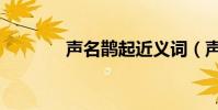聲名鵲起近義詞(聲名鵲起)