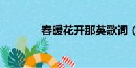 春暖花開那英歌詞(春暖花)