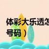 體彩大樂透怎樣就中獎了（體彩大樂透怎樣選號碼）