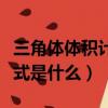 三角體體積計算公式是什么（三角體的體積公式是什么）