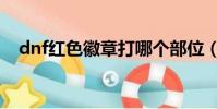 dnf紅色徽章打哪個部位(dnf紅色徽章)