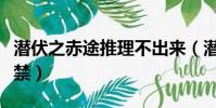 潛伏之赤途推理不出來(潛伏之赤途為什么被禁)