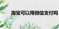 淘寶可以用微信支付嗎(taobaio)