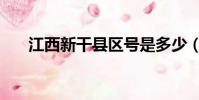 江西新干縣區號是多少(江西新干縣)
