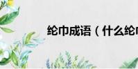 綸巾成語(什么綸巾成語)