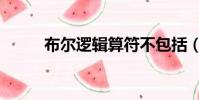 布爾邏輯算符不包括(布爾邏輯)