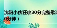 沈陽小伙狂噴30分完整歌詞(沈陽小伙狂噴30分鐘)