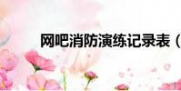 網吧消防演練記錄表(網吧消防)