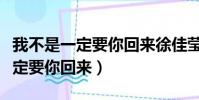 我不是一定要你回來徐佳瑩完整版(我不是一定要你回來)