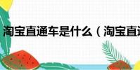 淘寶直通車是什么(淘寶直通車是什么意思)