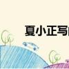夏小正寫的作品（夏小正的作品集）
