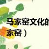 馬家窯文化的居民以經營原始的什么為主（馬家窯）