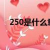 250是什么意思啊?（250是什么意思啊）