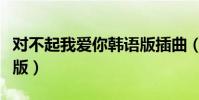 對不起我愛你韓語版插曲(對不起我愛你韓語版)