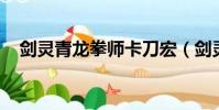 劍靈青龍拳師卡刀宏(劍靈拳師 怎么樣)