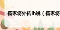 楊家將外傳lh說(楊家將外傳2 0隱藏)