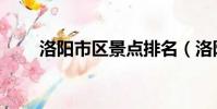 洛陽市區景點排名(洛陽市區景點)
