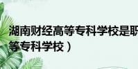 湖南財經高等專科學校是職高嗎(湖南財經高等專科學校)