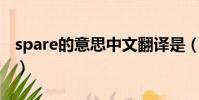 spare的意思中文翻譯是(sparetime的意思)