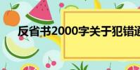 反省書2000字關于犯錯通用(反省書)