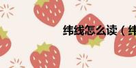 緯線怎么讀(緯線)
