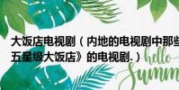 大飯店電視劇(內地的電視劇中那些有韓國人主演類似與《五星級大飯店》的電視劇.)
