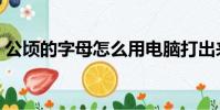 公頃的字母怎么用電腦打出來(公頃的字母)