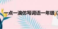 一點一滴仿寫詞語一年級(一點一滴仿寫)
