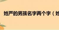 姓嚴的男孩名字兩個字(姓嚴的男孩名字)