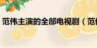 范偉主演的全部電視劇(范偉主演的電視劇)