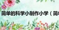 簡單的科學小制作小學(簡單的科學小制作)