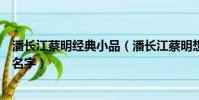 潘長江蔡明經典小品(潘長江蔡明想跳就跳小品里的歌什么名字)