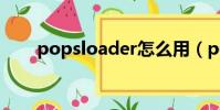 popsloader怎么用(popsloader)