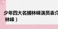 少年四大名捕林峰演員表介紹(少年四大名捕 林峰)