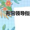 形容領導指揮有方的成語（有方的成語）