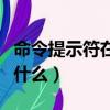 命令提示符在哪個位置（命令提示符的命令是什么）